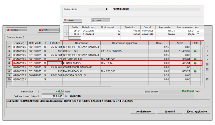 zpay ranocchi contabilizzazione scadenziario attivo